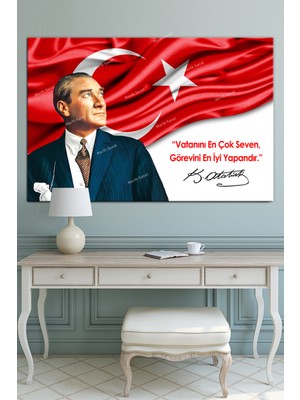 Morfil Sanat Atölyesi Atatürk Makam Panosu Tablosu Kanvas Tablo Resmi Kurumlar Okullar