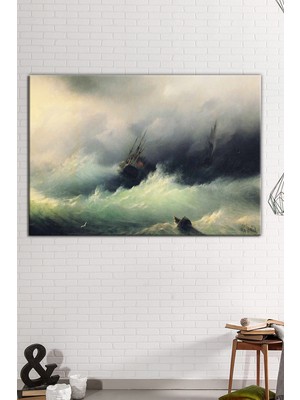 Morfil Sanat Atölyesi Ivan Aivazovsky Sailing Ship Kanvas Tablo