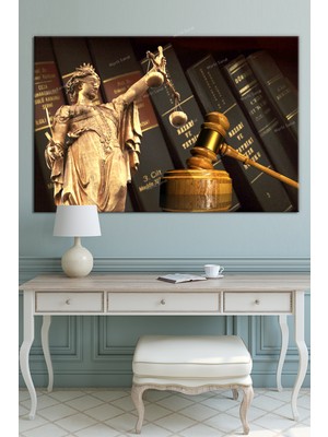 Morfil Sanat Atölyesi Avukatlara Özel Hukuk Adalet Temalı Kanvas Tablo