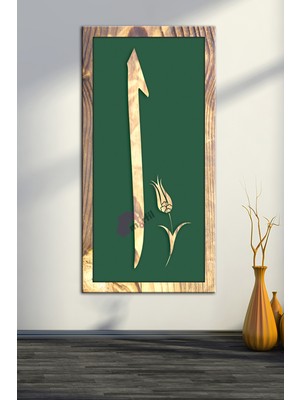 Morfil Sanat Atölyesi Elif Ve Lale Dini Islami Hat Kanvas Tablo (7 Farklı Ölçü)