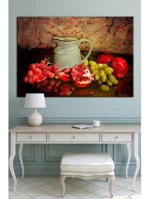 Morfil Sanat Atölyesi Meyveler Natürmort Sanatsal Kanvas Tablo (8 Farklı Ölçü)