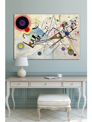Morfil Sanat Atölyesi Wassily Kandinsky Composition Viii Canvas Wall Art Kanvas Tablo (8 Farklı Ölçü)