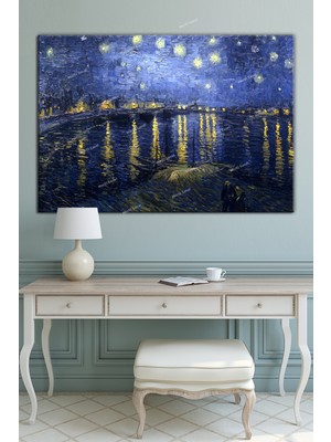 Morfil Sanat Atölyesi Vincent Van Gogh Stars Reflection Yıldızar Kanvas Tablo