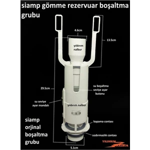 Verso 80 Gömme Rezervuar Iç Takımı Orta Göbek