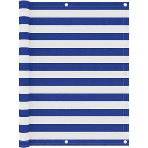 Pamukkale Branda Balkon Demiri Perdesi Korkuluk Perdesi Su Geçirmez Kumaş Mavi Beyaz 80 x 700