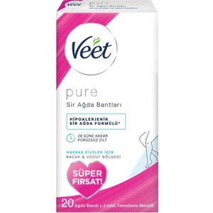 Tüy Dökücü Veet Pure Sir Ağda Bandı 20'li