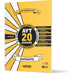 Hız Yayınları AYT Matematik 20'li İlk Dönem Deneme 1. Kitap