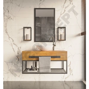 Ntconcept Artes Ayna Çerçeveli Masif Ahşap Lavabo Dolabı HILTON(70CM)