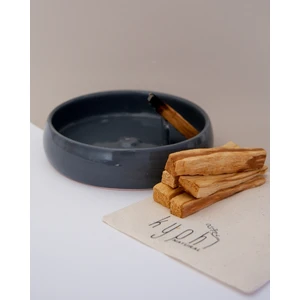 Kyphi Natural Siva El Yapımı Seramik Tütsülük ve 40GR Palo Santo Ağaç Tütsü