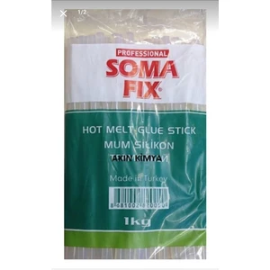 1 kg 11.3X300 mm Kalın Somafıx Mum Silikon Çubuk Sıcak Şeffaf