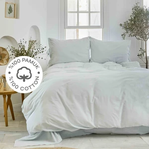 Karaca Home 4 Element Açık Mavi %100 Pamuk Çift Kişilik Nevresim Takımı Su