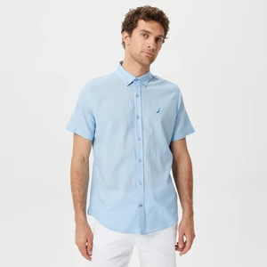 Nautıca Erkek Mavi Classic Fıt Kısa Kollu Gömlek W35545T.4NN