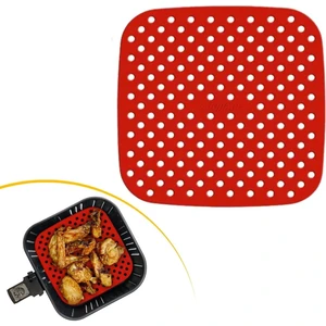 Xxl Airfryer Silikon Kare Pişirme Matı - 21 CMX21CM Kırmızı