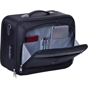 Pilot Çantası Büyük Boy Evrak Laptop Notebook Çantası Teknik Servis Çantası Lüx Kasalı Pilot Hostes Çantası Siyah