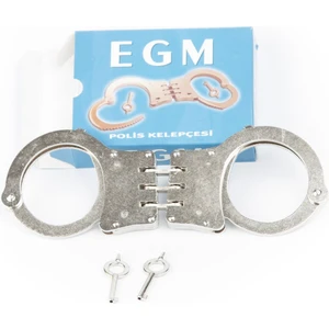 Egm Metal Menteşeli Polis Kelepçesi Krom