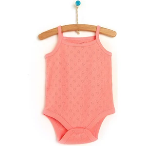HelloBaby Jakarlı Ip Askılı Body Kız Bebek