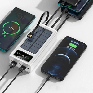 Solar (Güneş Enerjili) Powerbank 30.000 Mah 2 USB Çıkış ve Şarj Bilgi Ekranlı