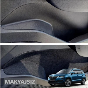 Skoda Karoq Konfor Seti -Araç Içi Saklama Gözleri Ses Giderici Kumaş Kaplama  "2017-2021/MAKYAJSIZ" Uyumlu