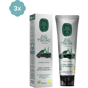 Eyüp Sabri Tuncer Bambu Aktif Karbonlu Özlü Diş Macunu 90 ml x 3 Adet