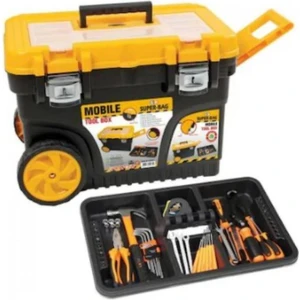Tekreyonda Mobil Büyük Tekerlekli Alet Takım Çantası Job Box Tool Bog Super Bag ASR-2011