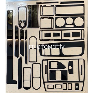 FD Otomotiv Volkswagen Passat B5 / B5.5 Parlak Siyah Full Set Torpido Konsol Kaplaman