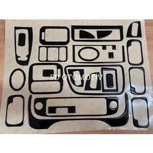 FD Otomotiv Honda Civic Ies 1995 - 2001 Parlak Siyah Torpido Konsol Kaplama