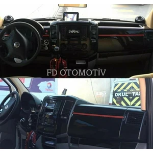 FD Otomotiv Mercedes Sprinter Parlak Siyah Full Set Konsol Kaplama