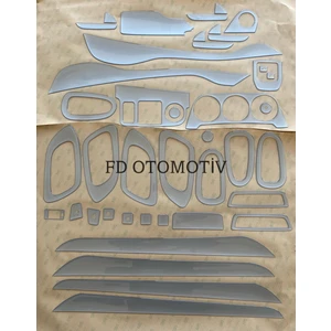 FD Otomotiv Peugeot 301 Konsol Kaplama Full Set Gümüş Gri