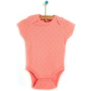 HelloBaby Jakarlı Kısa Kol Body Kız Bebek
