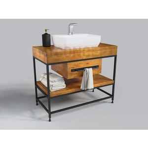 Lia Masif Ahşap Lavabo Dolabı HILTON(90CM)