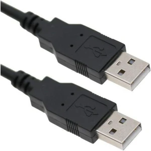 3 Metre USB Erkek Erkek Kablo - USB 2.0 Siyah Iki Ucu Erkek Kablo