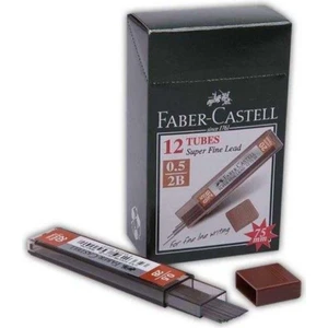 Faber Castell 12 Li Paket Min Kalem Ucu Super Fıne 0.5 Uc 2b 75MM 20 Li Tüp