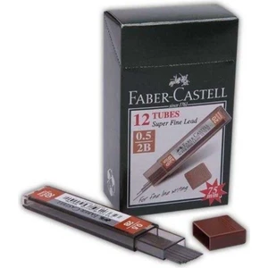 Faber Castell Faber-Castell Min Süper Fine Lead 2b 75 mm 0.5 mm Versatil Kalem Ucu (12 Tüp)
