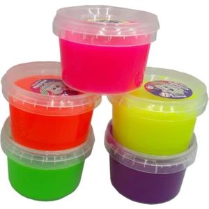 Fosforlu 4'lü Hazır Slime Büyük Kutu Slaym Pofuduk