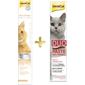 Multivitamin Paste 100gr + Gimcat Duo Paste Tavuklu Malt Kedi Macunu 50gr