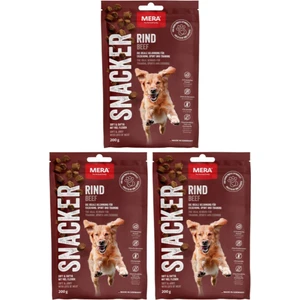 Snacker Soft Dog Treat Rind Beef Tahılsız Şekersiz Sığır Etli Köpek Eğitim Ödül Maması 200 gr x 3