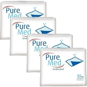 Pure Med  Köpek Çiş Pedi-Hast Altı Koruyucu Bez 60X90 30'LU(120 Adet)