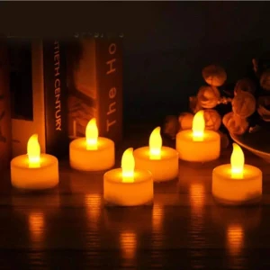 LED Mum 6 Adet Ledli Mum Model Işıklı Tealight Mum Pilli