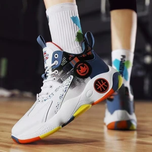Erkek Yüksek Top Basketbol Ayakkabıları Spor Ayakkabıları Erkek Koşu Ayakkabıları Moda Trendi Basketbol Erkek Ayakkabıları, Beden Tablosuna Dikkat Edin (Yurt Dışından)