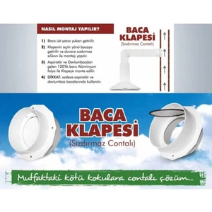 EC Shop 4eticaretteknik Aspiratör Baca Klapesi Çekvalfi