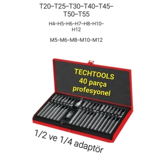 EC Shop Techtools 40 Parça Torx Bits Set Tork Uç Tornavida Ucu