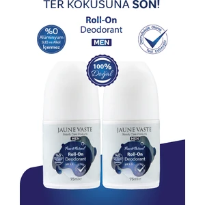 Jaune Vaste Doğal 2 'Li Roll On Erkekler Için 75 ml+ 75 ml Alüminyum Sles Içermez