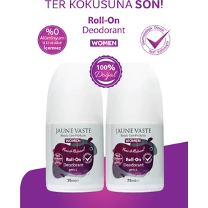 Jaune Vaste Doğal 2 'Li Roll On Kadınlar Için 75 ml+ 75 ml Alüminyum Sles Içermez