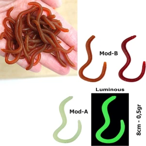 MSO Teknoloji Olta Balıkçılık 6cm 4mm Cezbedici Kokulu Solucan Yapay Yem