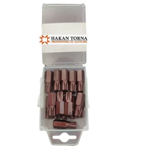 20 Adet S2 Çelik Kaplamalı Kısa Torx Bits Uç T35 Ucu