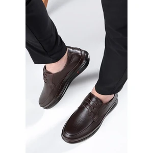 Poce Hakiki Deri Comfort Ortopedik Erkek Günlük Ayakkabı, Baba Ayakkabısı, Ortopedik Ayakkabı, Bağcıklı Ayakkabı