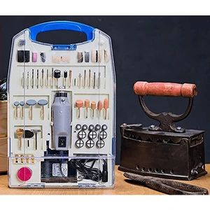 Mini Gravür Seti 110 Parça Dril -TAŞLAMA-PARLATMA-TEMIZLEME-PARLATICI-KEÇE-12V