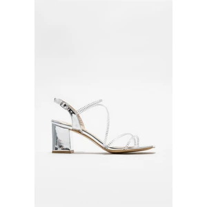 Lame Kadın Topuklu Sandalet