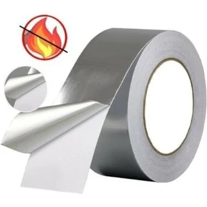 Alüminyum Yanmaz Folyo Bant Güçlü Yapışkan 48 mm x 10 m