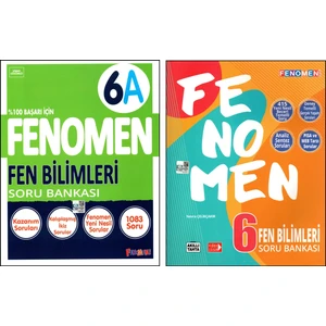 Fenomen Yayıncılık Fenomen 6. Sınıf Fen Bilimleri Soru Bankası A ve B Kitabı 2 Kitap